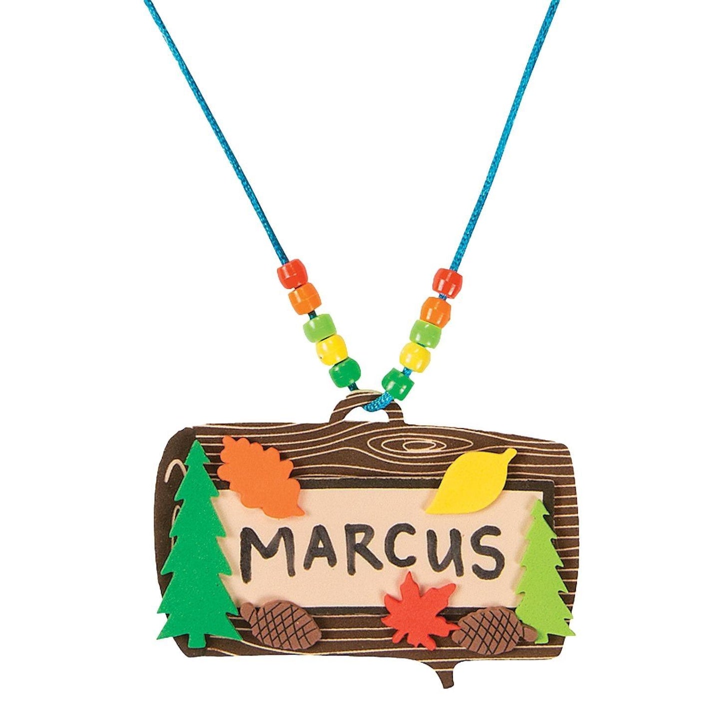 Camp Name Tag Necklace Craft Kit (12 pack) - EconoCrafts