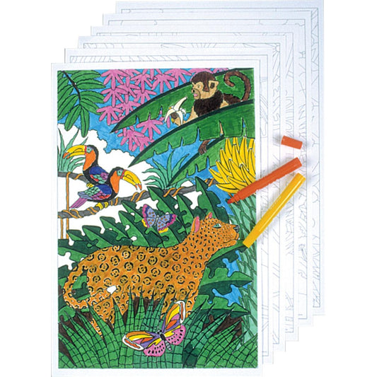 Color Your Own Jungle Pictures 