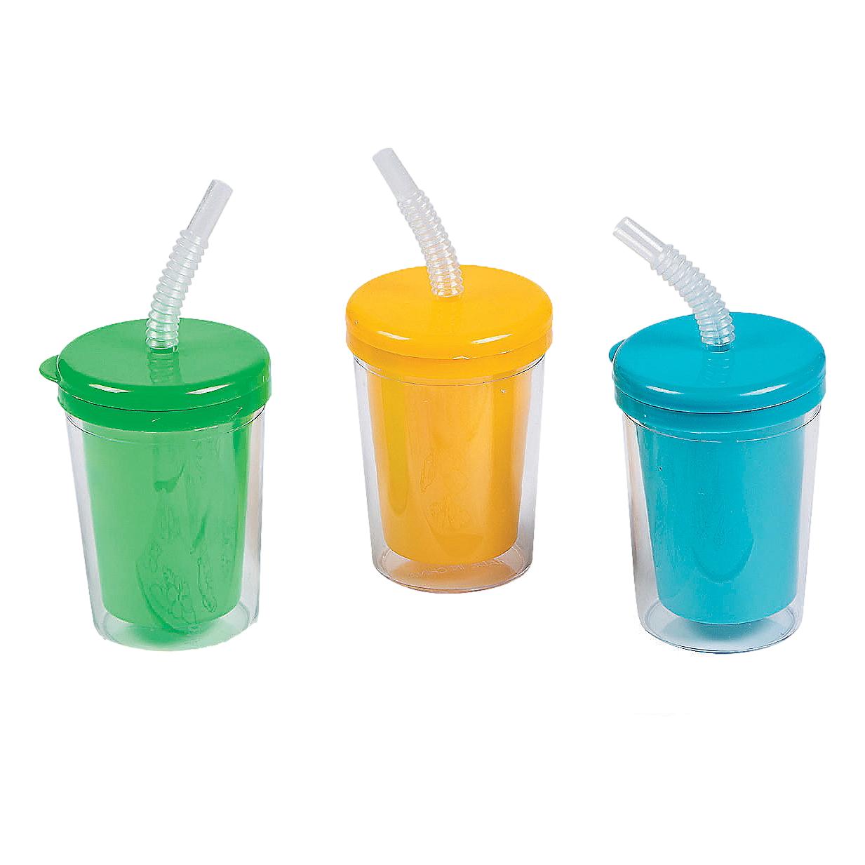 Color Your Own Tropical Cups (12 Pack)