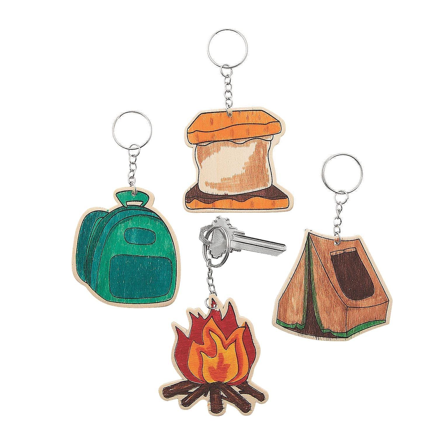 Color Your Own Camp Key-Chains (12 Pack) - EconoCrafts