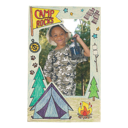 Color Your Own Camp Picture Frame Magnets (12 Pack) - EconoCrafts