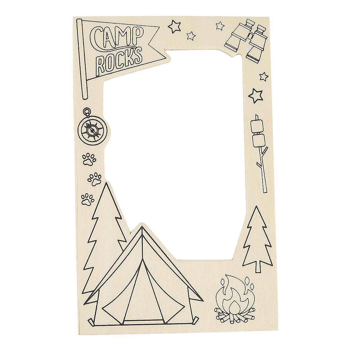 Color Your Own Camp Picture Frame Magnets (12 Pack) - EconoCrafts