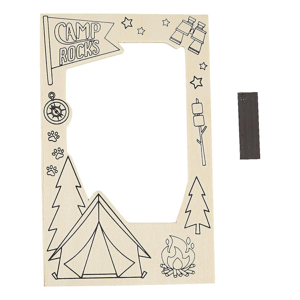Color Your Own Camp Picture Frame Magnets (12 Pack) - EconoCrafts
