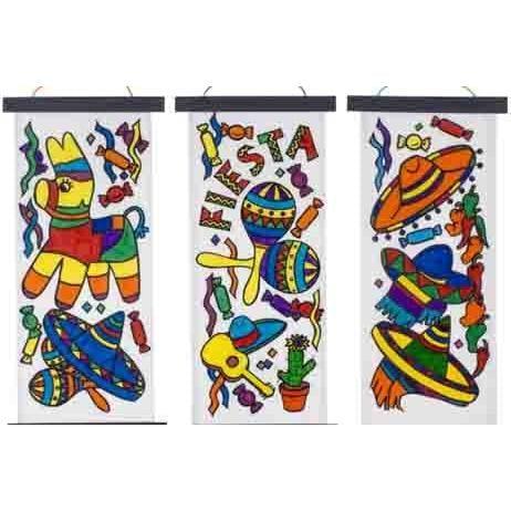Color Your Own Fiesta Banners (24 Pack) - EconoCrafts