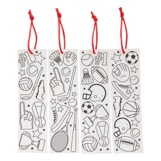 Color Your Own Sports Bookmarks (48 Pack) - EconoCrafts