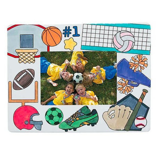 Color Your Own Sports Picture Frames (12 Pack) - EconoCrafts