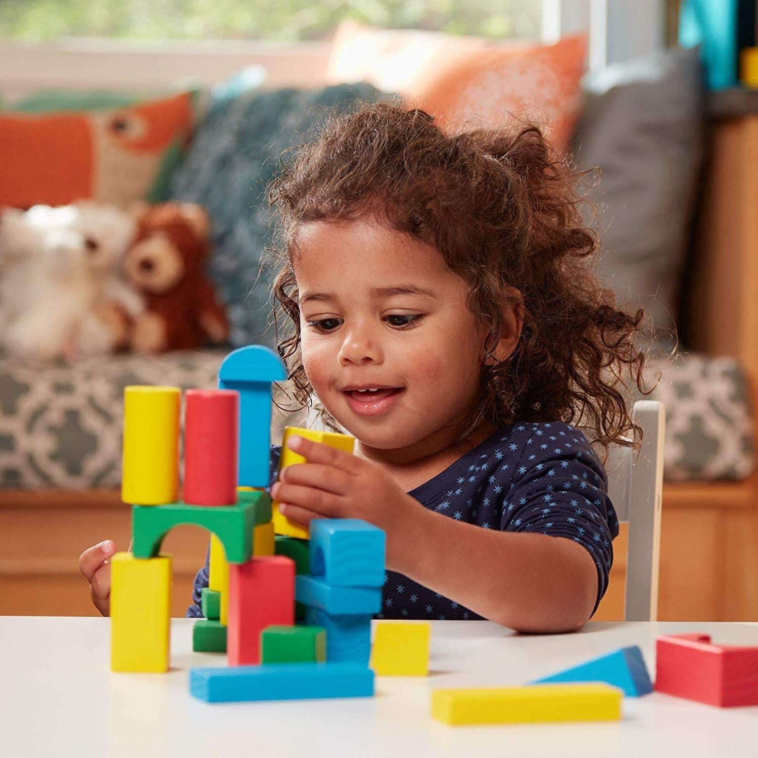 Colorful Wooden Blocks (200 Pack) - EconoCrafts