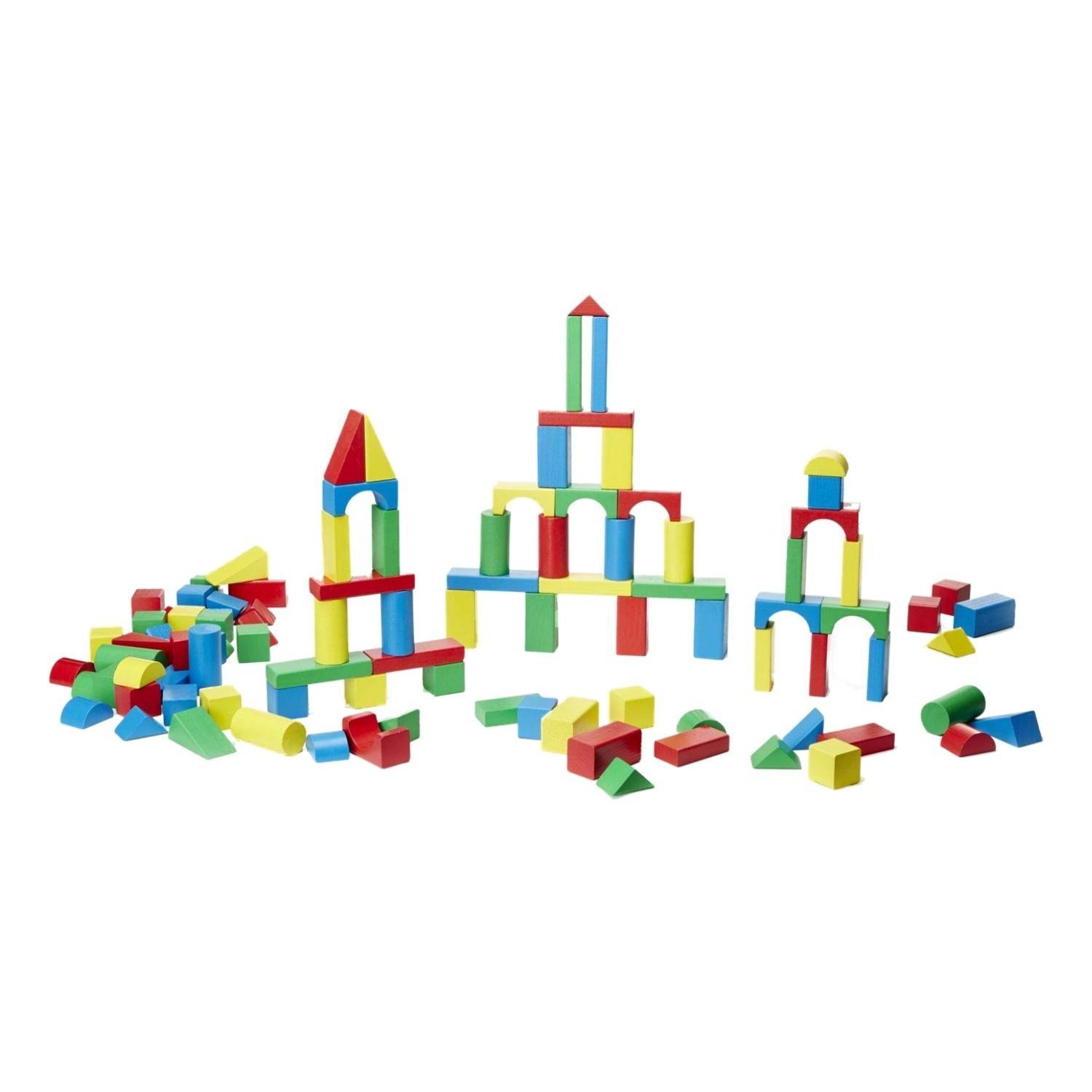 Colorful Wooden Blocks (200 Pack) - EconoCrafts