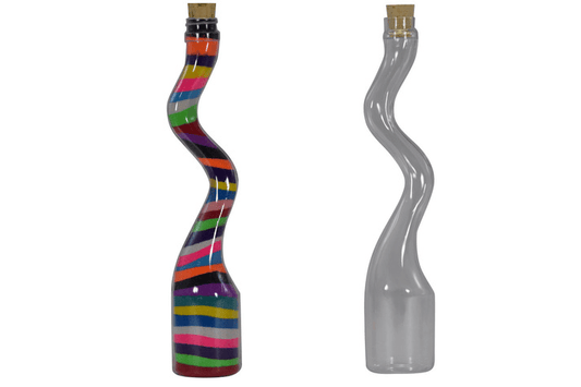 Curvy Stretch Sand Art Bottles (6 Pack) - EconoCrafts