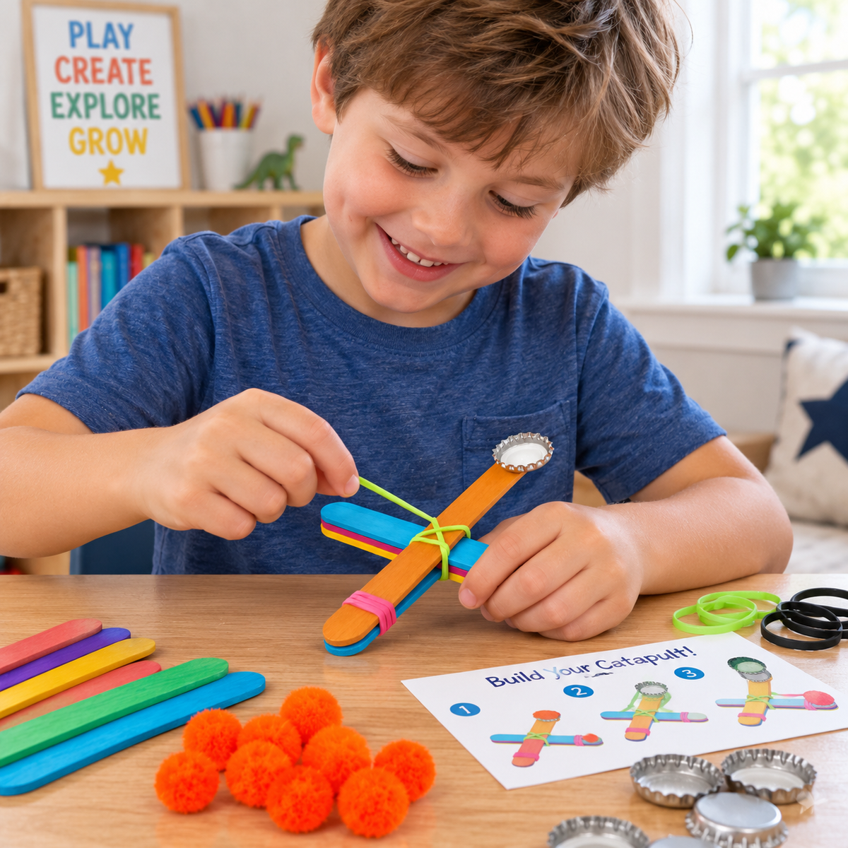 DIY Craft Sticks Catapults (12 Pack)