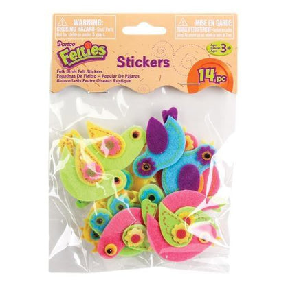 Felt Bird Stickers (14 Pack) - EconoCrafts