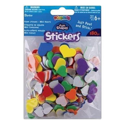 Mini Foam Heart Stickers (180 Pack) - EconoCrafts