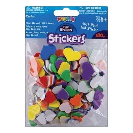 Mini Foam Heart Stickers (180 Pack) - EconoCrafts