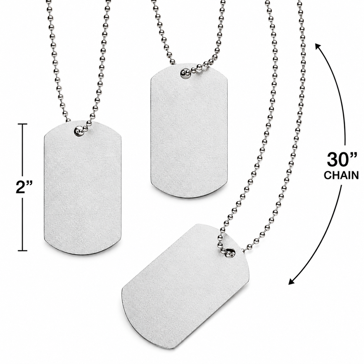 DIY Dog Tag Necklaces (12 Pack)
