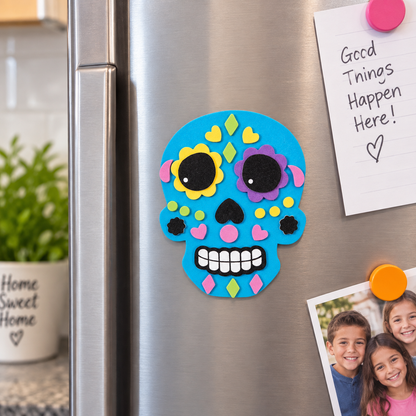 Sugar Skull Magnet Craft Kit (24 Pack)