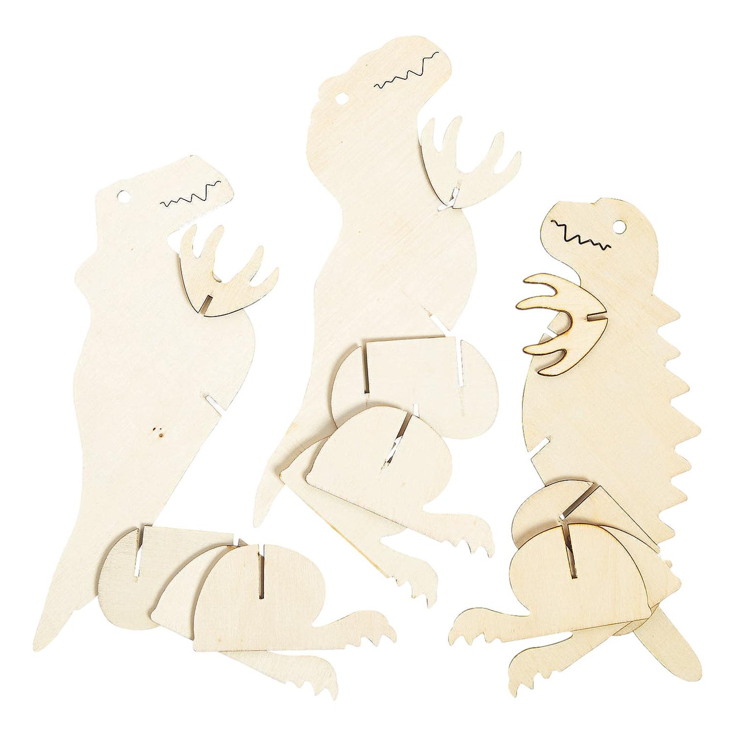 DIY Wooden Dinosaur Stand-Ups (12 Pack)