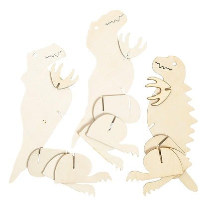 DIY Wooden Dinosaur Stand-Ups (12 Pack)