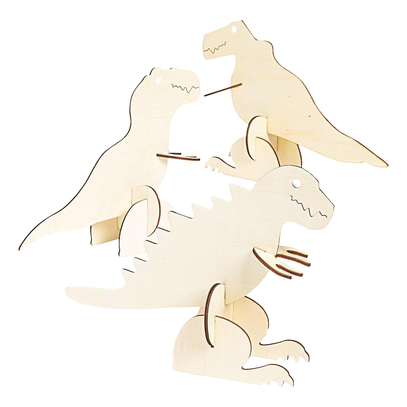 DIY Wooden Dinosaur Stand-Ups (12 Pack)