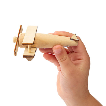 DIY Mini Wooden Biplanes (12 Pack)