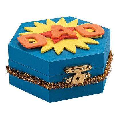 DIY Unfinished Wood Hexagon Boxes (12 Pack)