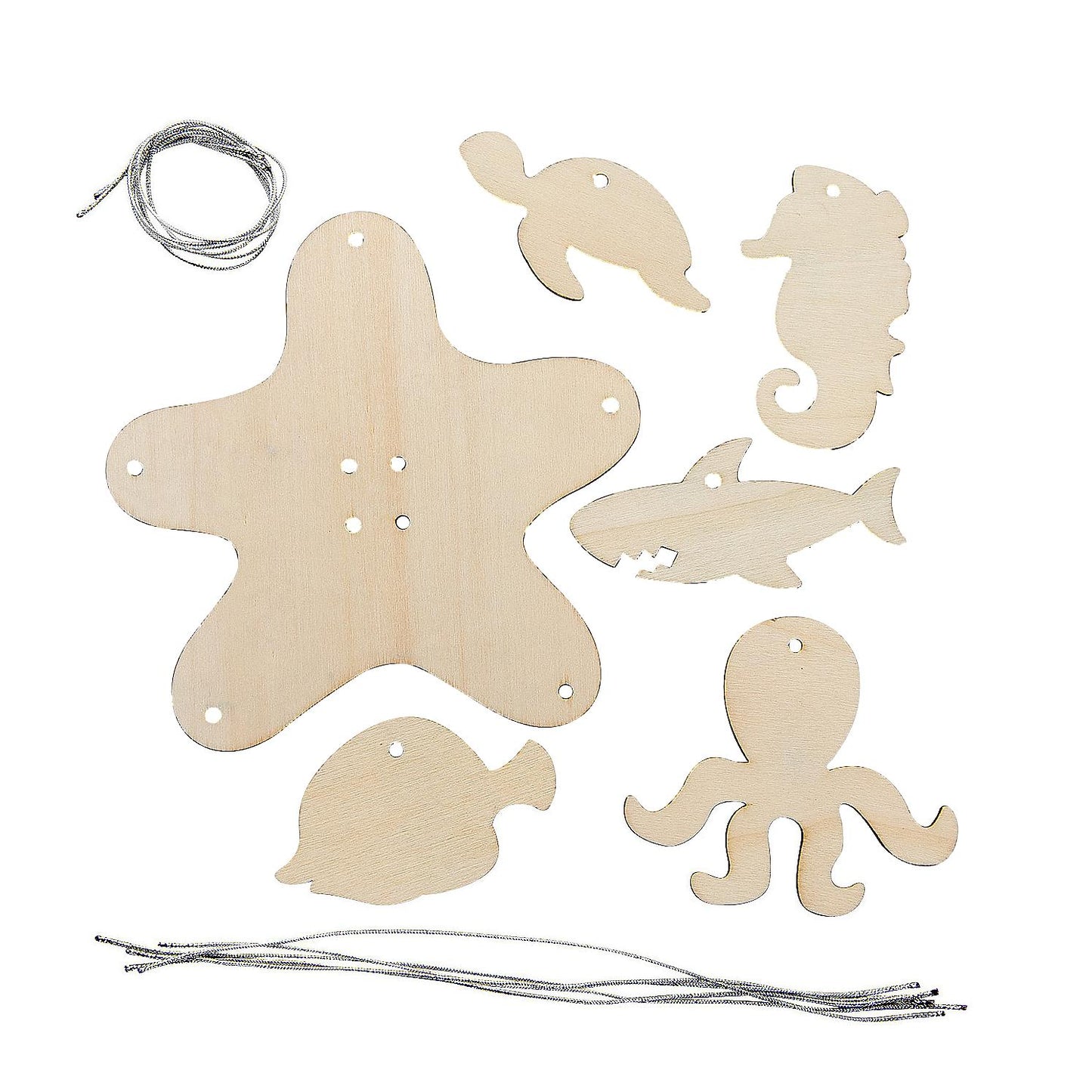 DIY Wood Sea Life Mobile (12 Pack)