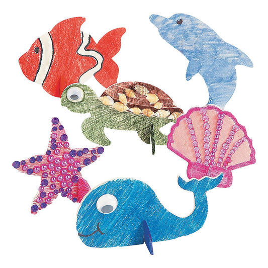 DIY Wooden Sea Life Stand-Ups (12 Pack)