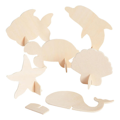 DIY Wooden Sea Life Stand-Ups (12 Pack)