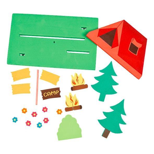 DIY 3D Foam Camp Scenes Craft Kit (12 Pack) - EconoCrafts