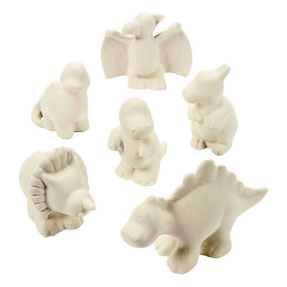 DIY Mini Ceramic Dinosaurs (12 Pack) - EconoCrafts