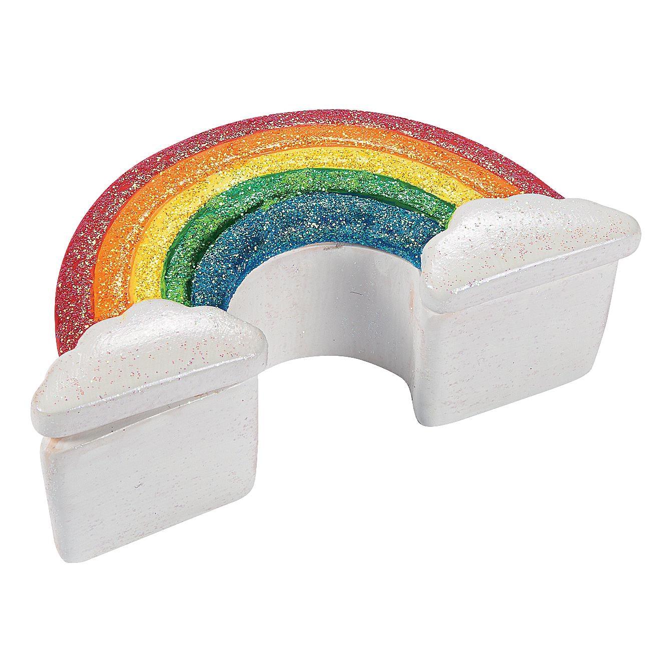 DIY Ceramic Rainbow Keepsake Boxes (12 Pack) - EconoCrafts