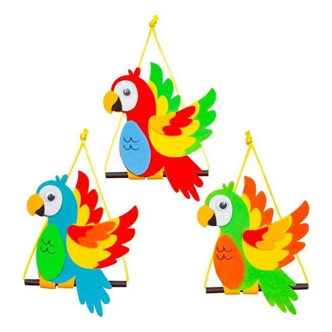 DIY Hanging Tropical Parrots (12 Pack) - EconoCrafts