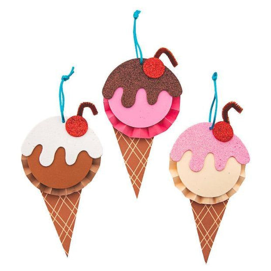 DIY Ice Cream Ornaments Craft (12 Pack) - EconoCrafts