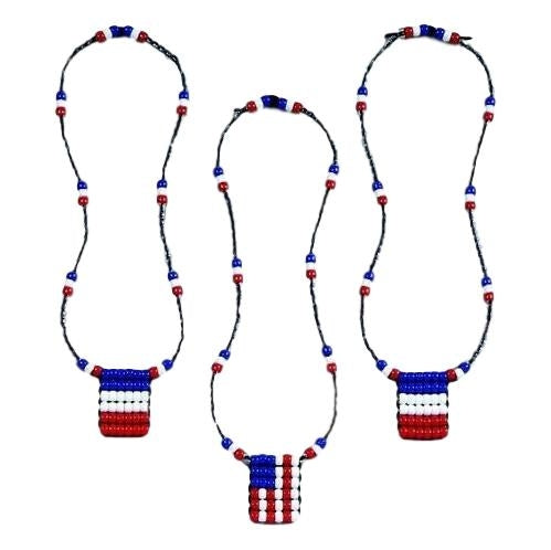 DIY Patriotic Beaded Necklaces