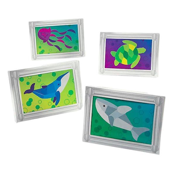 DIY Under the Sea Mosaic Sticker Scenes (12 Pack) - EconoCrafts