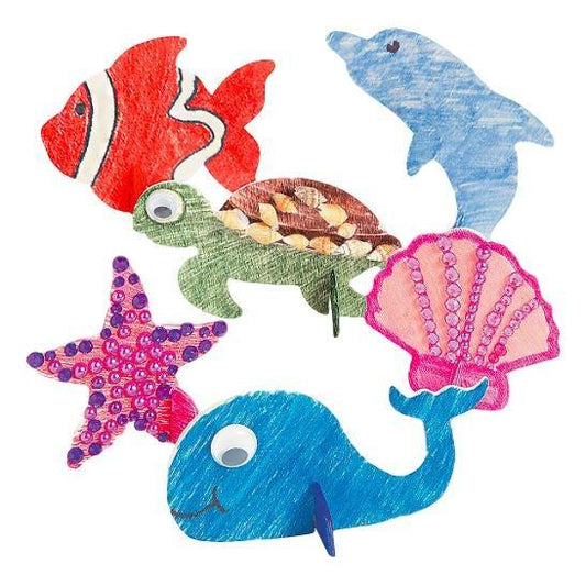 DIY Wooden Sea Life Stand-Ups (12 Pack) - EconoCrafts