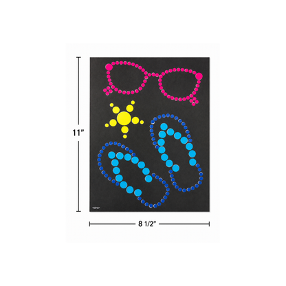 Summertime Dot Sticker Paper Art Sheets (12 Pack)