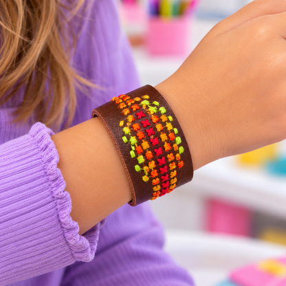 DIY Leather Stitch Bracelets (12 Pack)