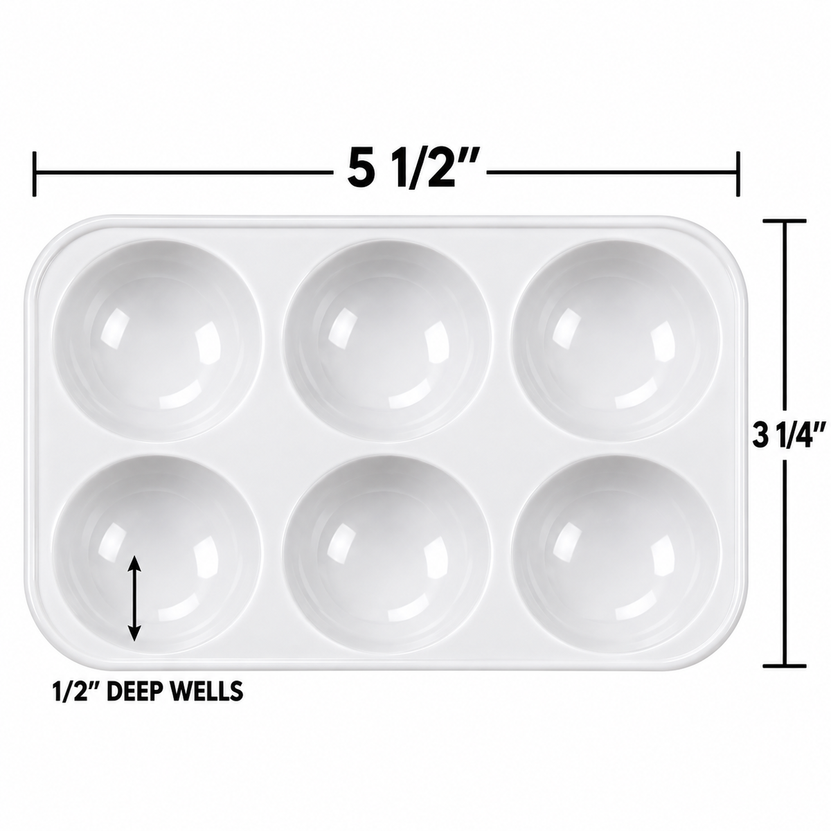 Rectangular Paint Palettes (12 Pack)