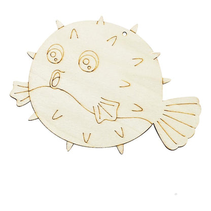 DIY Wooden Fish Ornaments (12 Pack)