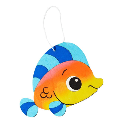 DIY Wooden Fish Ornaments (12 Pack)