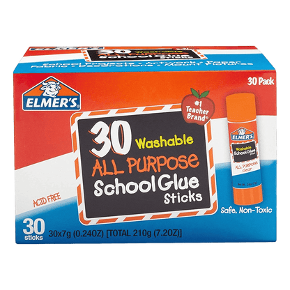 Elmer's Glue Sticks - Clear (30 Pack) - EconoCrafts
