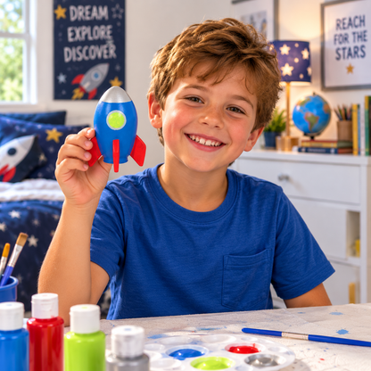 DIY Ceramic Rocket Ship Banks (12 Pack)