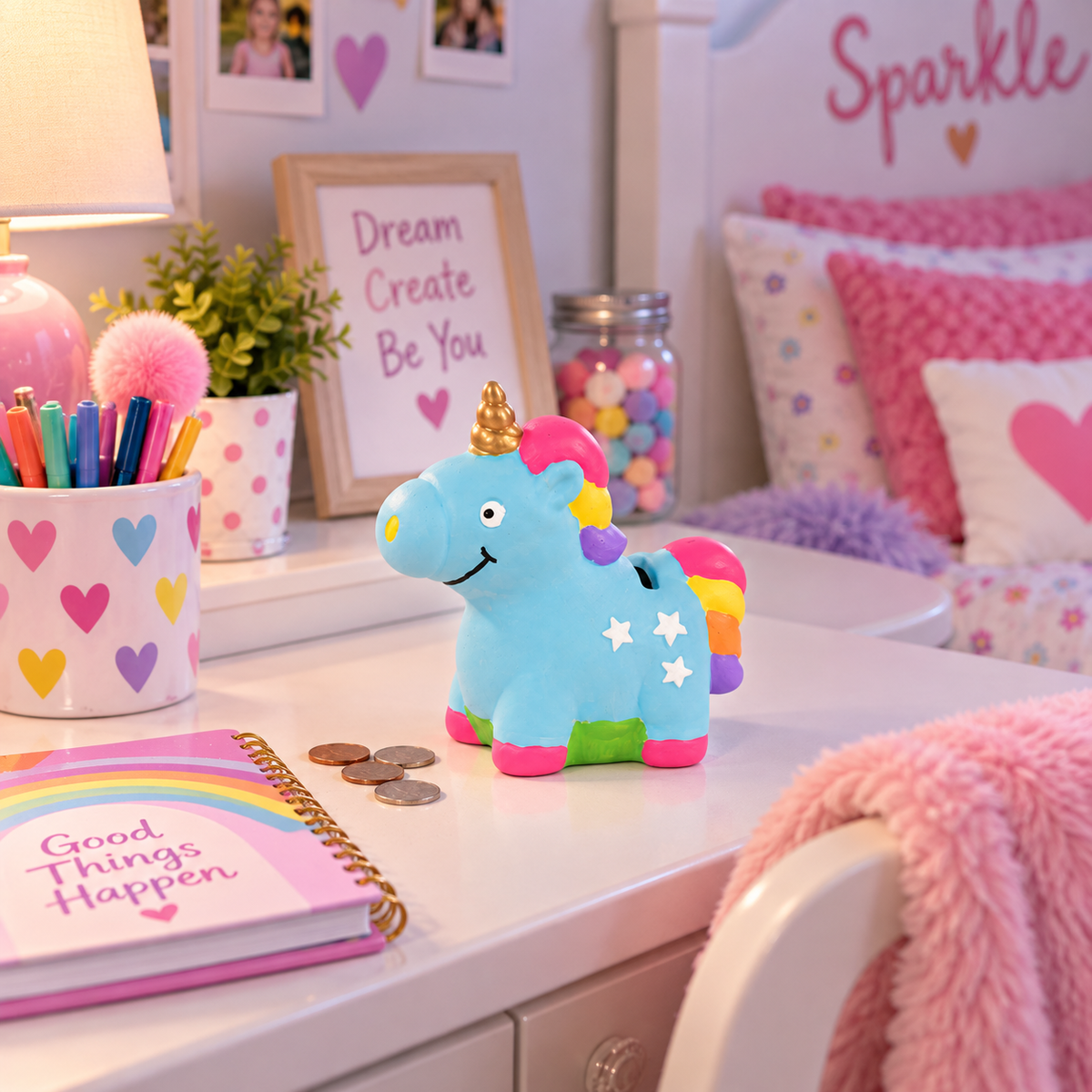 DIY Ceramic Unicorn Banks (12 Pack)