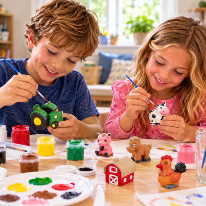 Plaster Figurines - Farm (12 Pack)