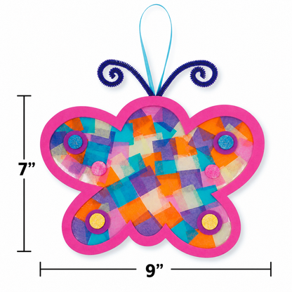 Tissue Paper Butterflies Craft Kit (12 Pack)