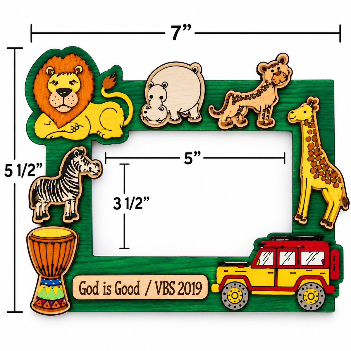 Safari Animal Picture Frames (10 Pack)