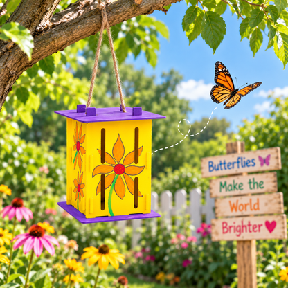 DIY Wooden Butterfly Houses (12 Pack)