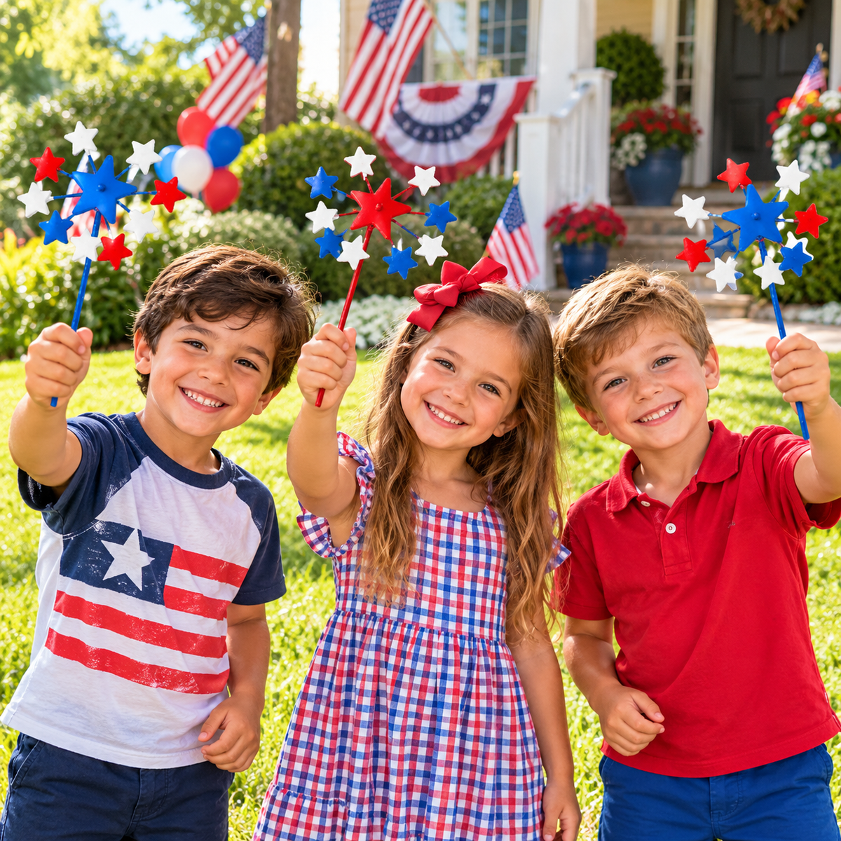 DIY Wooden Star Pinwheels (12 Pack)