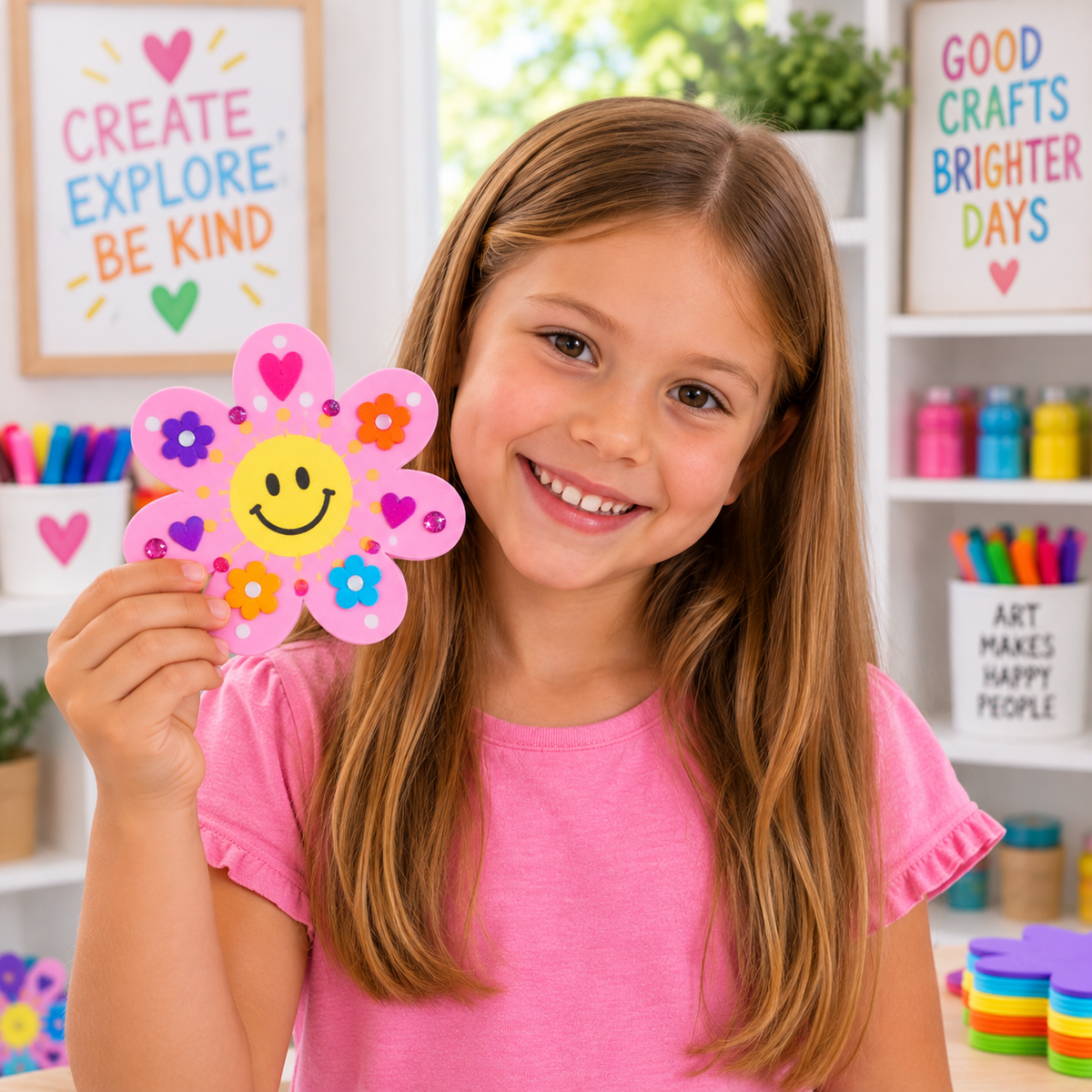 Foam Flower Shapes (35 Pack)