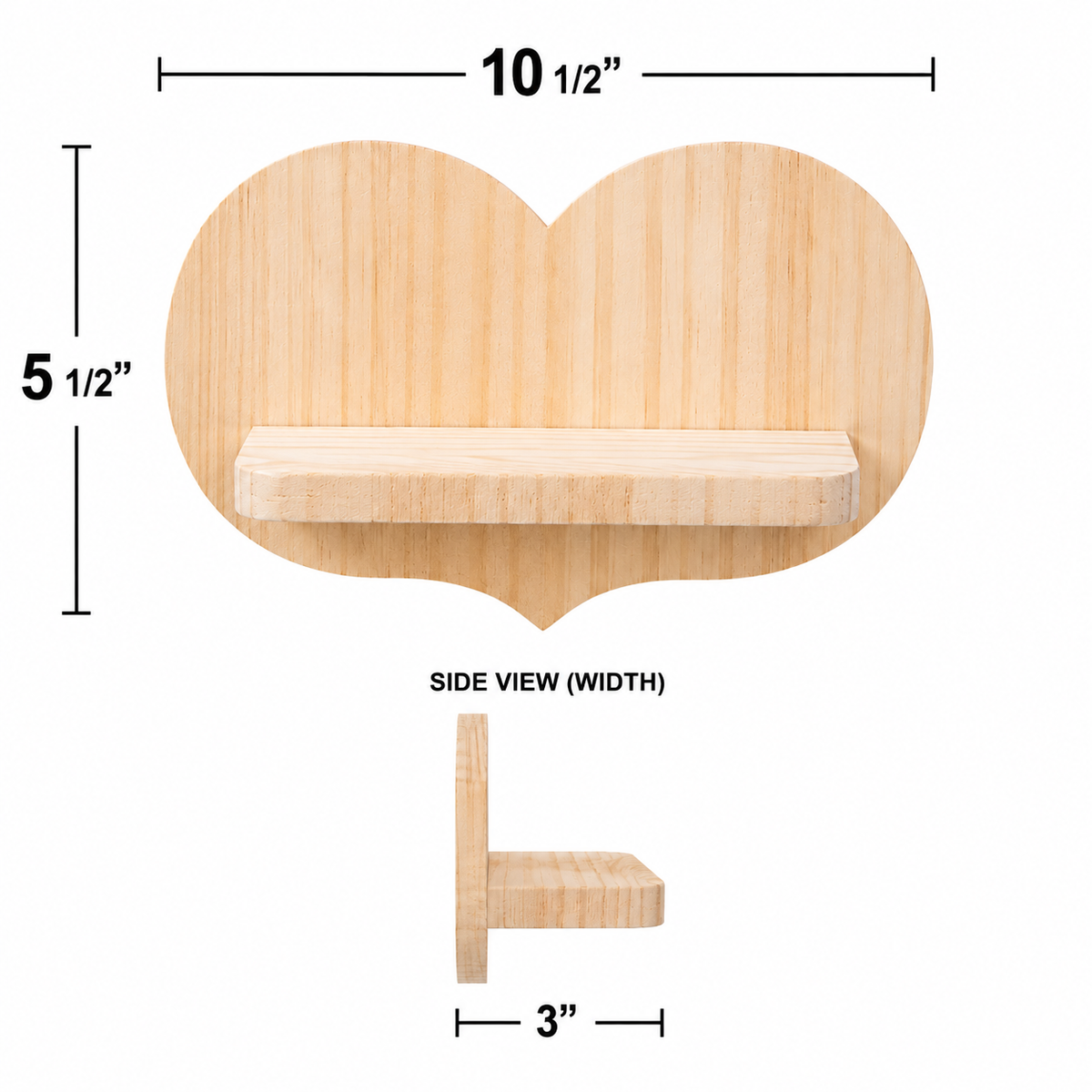 DIY Wooden Heart Shelve